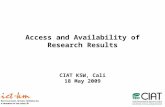 Access and Availability of Research Results