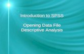 Introduction To Spss - Opening Data File and Descriptive Analysis