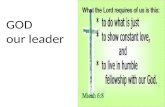 Devotions - Micah 6_8 God Our Leader