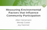 Measuring Environmental Factors that Influence Community Participation