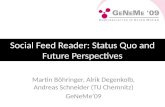 Presentation GeNeMe: Social Feed Reader [German]