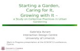 Starting a Garden, Caring for It, Growing with It