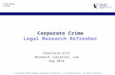 Corporate Crime Legal Research Refresher