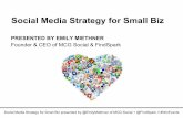 Social Media Strategy for Small Business