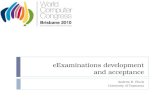 eExaminations at WCC'10