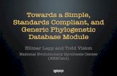 Towards a Simple, Standards-Compliant, and Generic Phylogenetic Database