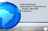 International education experience – study abroad programs 06 2014