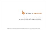 Recently Concluded SharePoint Projects - Binary Republik