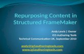 Managing repurposed content in structured FrameMaker