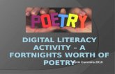 Digital literacy activity – a weeks worth of poetry