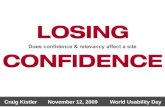 Losing Confidence: Does confidence and relevancy affect a site