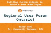 D2L Regional Events 2014 - Building Custom Widgets in Brightspace