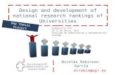 Design and development of national research rankings of Universities
