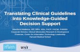 Translating Clinical Guidelines into Knowledge-guided Decision Support
