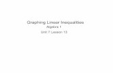 Algebra 1 Unit 7 Lesson 13 Graphing Linear Inequalities M-5