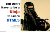 You Don't Have to be a Ninja to Learn HTML5!