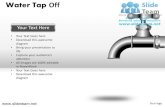 Water tap on off conservation recycle save powerpoint presentation slides.