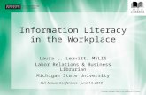 Information Literacy in the Workplace