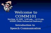 Comm 101 welcome