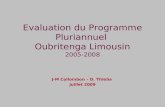 Evaluation du Programme Pluriannuel Oubritenga Limousin 2005-2008 - J-M Collombon