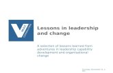 Lessons in leadership and change