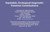Equitable, Ecological Degrowth; Feminist Contributions