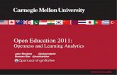 Open Education 2011: Openness and Learning Analytics