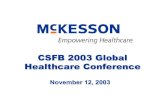 Credit Suisse First Boston Annual Health Care Conference Presentation