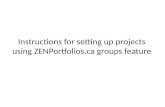 Instructions for setting up projects using zen portfolios