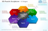 3d puzzle sculpture 6 stages powerpoint templates 0712