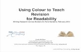 Linda McPhee (ISS and Linda McPhee Consulting) presentation at Writing Research Across Borders (WRAB) III, Paris Nanterre 2014: Using colour to edit complex text