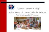 Saint Rose of Lima Pre-kindergarten Program