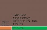 Language Assessment Principles and Issues