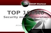 OWASP Khartoum - Top 10 A6 - 8th meeting - Security Misconfiguration