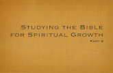 Studying the Bible for Spiritual Growth - Part 6