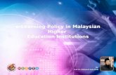 e-Learning policy by Mohamed Amin Embi