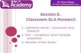 CTS-Academic: Module 2 session 6 classroom sla