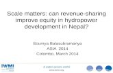 Scale matters: can revenue-sharing improve equity in hydropower development in Nepal?
