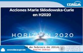 Acciones Marie Sklodowska-Curie en H2020