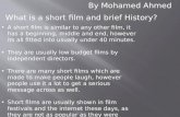 What is a short film and brief history