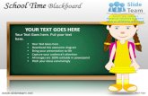 Education children blackboard globe school time blackboard powerpoint ppt templates.