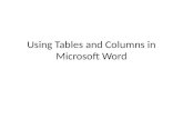 Using tables and columns in Microsoft Word