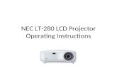 Nec lt 280 lcd projector operating instructions
