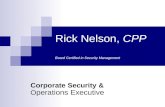 Rick nelson executive bio 2010 ppt