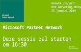 Microsoft Partner Network - sessie 23 januari 2014