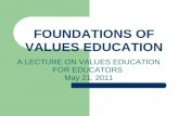 Values Education for Future Educators