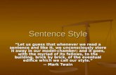 Sentence Style