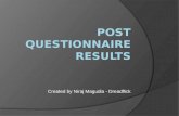 Post questionnaire results
