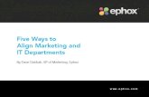 Five Surefire Ways to Align Marketing and IT Departments