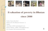 Evaluation of changes in poverty in Bhutan since 2000 by Rinchen Tshering and Dorji Peljor